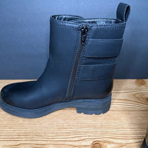 Lucky Brand Candre Double Buckle Moto Lug Sole Booties Womens Sz 7 - Picture 11 of 13